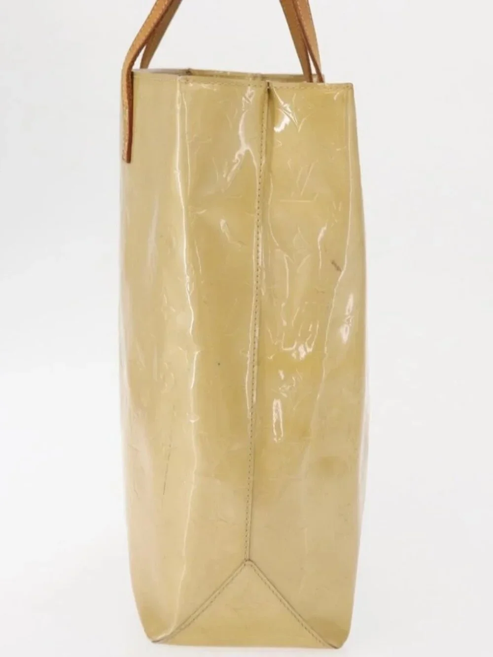 LOUIS VUITTON Monogram Vernis Reade MM Hand Bag Beige - Picture 4 of 16